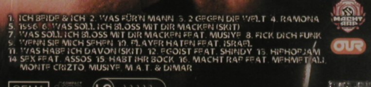 Jaysus: Narzischwein, Macht Rap, , 2011 Typ: CD Best.-Nr.: 80676 Preis: 5,00 Euro