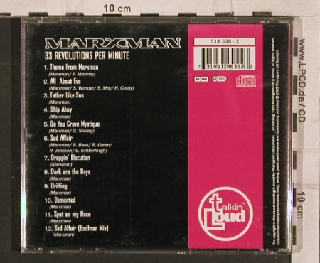Marxman: 33 Revolutions Per Minute, TalkinLoud(), , 1993 - CD - 82737 - 7,50 Euro