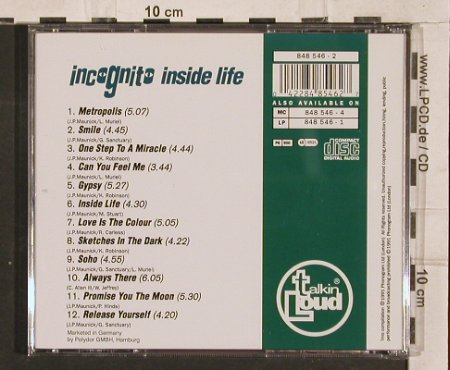 Incognito: Inside Life, TalkinLoud, EU, 1991 Typ: CD Best.-Nr.: 82739 Preis: 7,50 Euro