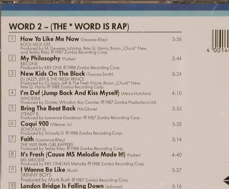 V.A.Word 2-(The Word Is Rap): 10 Tr., Jive(8.26814 ZR), D, 1988 - CD - 82801 - 5,00 Euro
