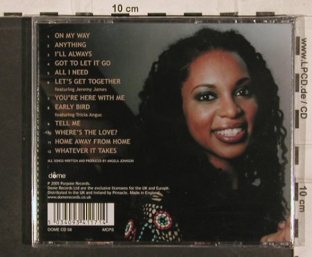 Johnson,Angela: Got to get it go, FS-New, Purpose Rec (Dome CD 56), UK, 2005 Typ: CD Best.-Nr.: 82900 Preis: 10,00 Euro