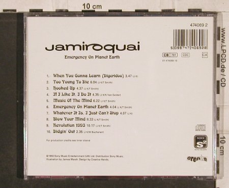 Jamiroquai: Emergency on Planet Earth, Sony, A, 1993 Typ: CD Best.-Nr.: 82902 Preis: 7,50 Euro