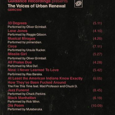 V.A.Urban Renewal: Voices of,33 Degrees...Dis Poem,vg+, EFA(), EU, 00 - CD - 82953 - 5,00 Euro