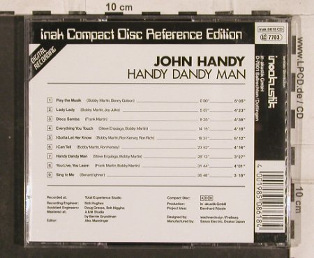 Handy,John: Handy Dandy Man, Inak (8618), D Typ: CD Best.-Nr.: 83137 Preis: 10,00 Euro