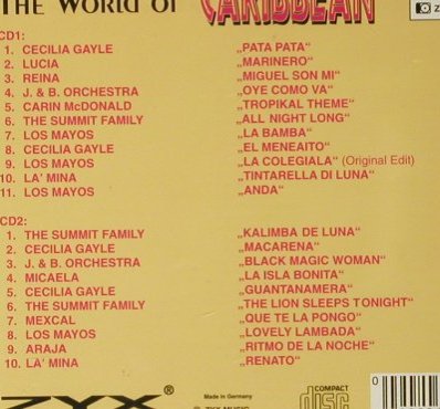 V.A.The World Of Caribbean: Cicilia Gayle...La'Mina, 21Tr., ZYX(11037-2), D, 1996 - 2CD - 84077 - 7,50 Euro