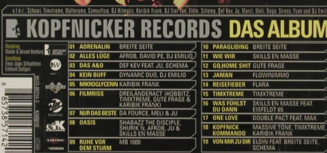 V.A.Kopfnicker Records: Das Album, Digi, FS-New, KNR(KNR 10), D, 2000 - CD - 90283 - 10,00 Euro