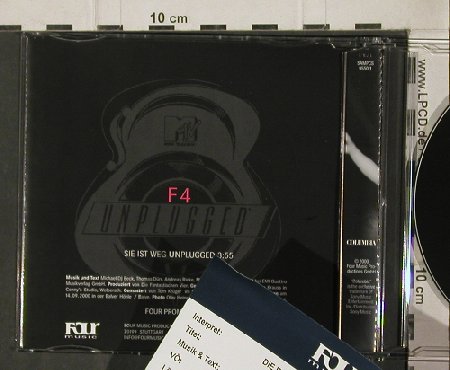 Fantastischen Vier: Sie Ist Weg*1,unplugged,Promo, Columb., A, Facts, 00 Typ: CD5" Best.-Nr.: 90765 Preis: 5,00 Euro