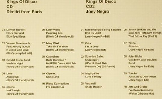 V.A.The Kings of Disco-Compl.: Dimitri from Paris/JoeyNegro,FS-new, bbe(), F, 2004 - 2CD - 92188 - 11,50 Euro