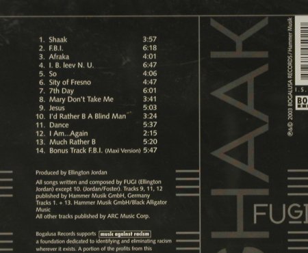 Fugi: Shaak, FS-New, Bogalusa(Bog 502), D, 2003 - CD - 92961 - 6,00 Euro
