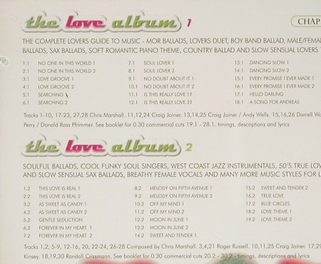 V.A.The Love Album: Chappel recorded music library, Chappel(Chap 233), UK, 1998 - 2CD - 93218 - 10,00 Euro