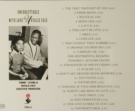 Cole,Natalie: Unforgettable, Elektra(), D, 1991 - CD - 93359 - 10,00 Euro