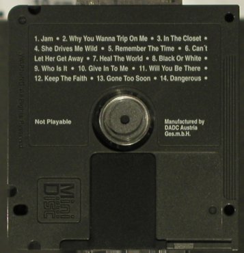 Jackson,Michael: Dangerous- mini disc !!!, DACD (920813 A), A Typ: MD Best.-Nr.: 94028 Preis: 10,00 Euro