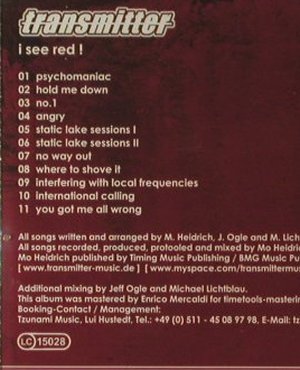 Transmitter: I See Red, FS-New, Artist Stadion Rec(ASR003), , 2007 - CD - 96085 - 12,50 Euro