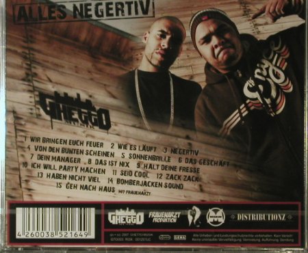 Megaloh & Sprachtot: Alles Negertiv, FS-New, Ghetto Musik(), , 2007 - CD - 96087 - 10,00 Euro