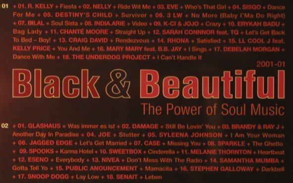 V.A.Black & Beautiful 2001-01: The Power Of Soul Music, 36Tr., Polystar(585 271-2), D, 2001 - 2CD - 96125 - 7,50 Euro