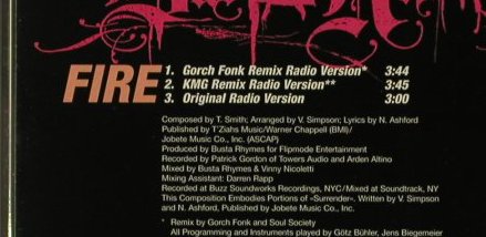 Busta Rhymes: Fire*3 -Promo- Gorch Fonk Remix,, Elektra(02171), D, 00 - CD5inch - 96614 - 3,00 Euro