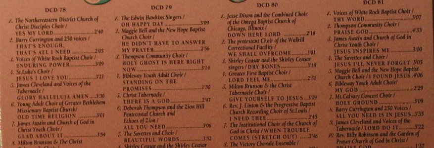 V.A.Great Gospel Choirs: Box Set, 56 Tr., Disky(), , 1994 - 4CD - 98980 - 12,50 Euro