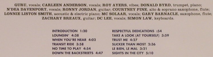 Jazzmatazz: Vol.1, Guru, Chrysalis, NL, 1993 Typ: CD Best.-Nr.: 99751 Preis: 10,00 Euro