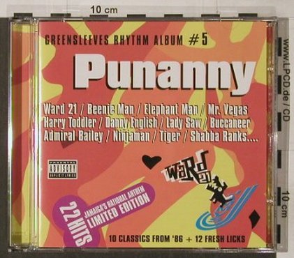 V.A.Greensleeves Rhythm Album: #5, Punanny, 22 Tr., Greensleeves Rec.(GrelCD705), UK, 2000 - CD - 50849 - 6,00 Euro