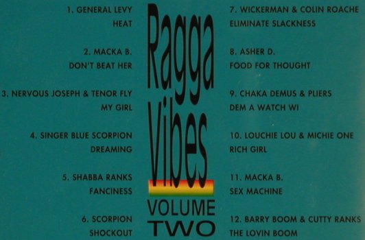 V.A.Ragga Vibes Vol.2: General Levy...Barry Boom, Direct Effect, D, 1993 Typ: CD Best.-Nr.: 53527 Preis: 4,00 Euro