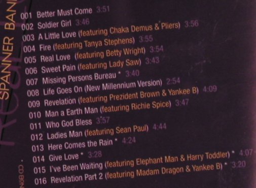 Spanner Banner: Real Love, Heartbeat, NL, 2001 Typ: CD Best.-Nr.: 54894 Preis: 6,00 Euro