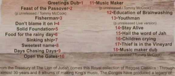 Congos: Lion Treasure, M10(322542), , 2003 - CD - 56810 - 6,00 Euro