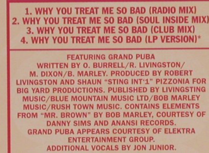 Shaggy feat.Grand Puba: Why You Treat Me So Bad*4, Virgin (8 93331 2), NL, 1996 Typ: CD5" Best.-Nr.: 57293 Preis: 2,50 Euro