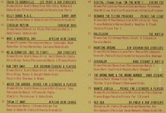 V.A.ON-U Sound pres.: Play it all Back Vol.2, ON-U(), UK, 1991 - CD - 58087 - 6,00 Euro