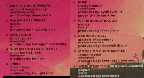 V.A.Ragga Hip Hop Vol.1: 10 Tr., vg+/m-, Mango(842 387-2), EU, 1989 - CD - 59646 - 5,00 Euro