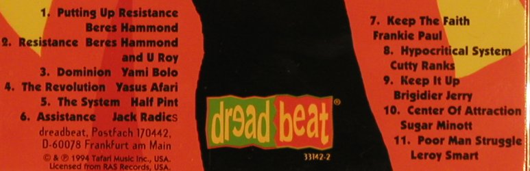 V.A.Massive Resistance: Beres Hammond...Leroy Smart, 11 Tr., DreadBeat(), , 1994 - CD - 61134 - 5,00 Euro