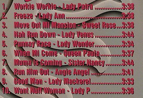 V.A.Reggae Dance Hall Ladies: Lady Patra, Lady Ann...Lady P.,10Tr, Tassa (7022-2), CDN, 1991 Typ: CD Best.-Nr.: 62170 Preis: 5,00 Euro