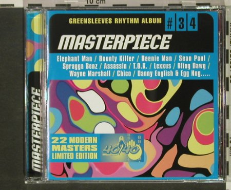 V.A.Greensleeves Rhythm Album: #34, Masterpieces, Greensleeves Rec.(GRELcd734), UK, 2002 - CD - 66062 - 6,00 Euro
