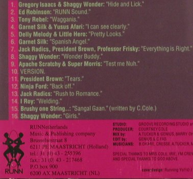 V.A.Dancing on the ROOF: Ragga Party pt.1, Runn(RN0016cd), , 1994 - CD - 91618 - 10,00 Euro