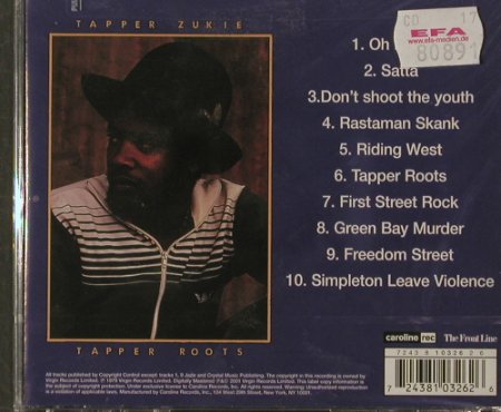 Tapper Zukie: Tapper Roots '79, FS-New, Caroline/FrontLine(), US, 01 - CD - 91867 - 10,00 Euro