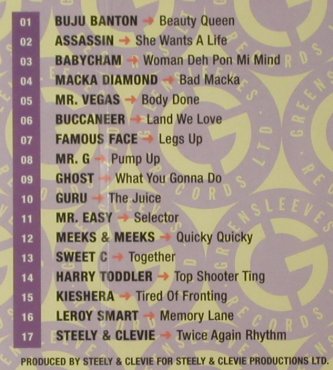 V.A.Greensleeves Rhythm Album: #84, Riddim ,Twice Again, Greensleeves Rec.(GRELcd784), UK, 2006 - CD - 93587 - 7,50 Euro