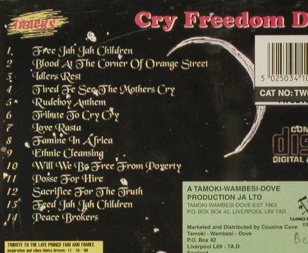 Prince Far 1: Cry Freedom DUB, Tamoki-Wambesi-Dove(), A, 2005 - CD - 93747 - 11,50 Euro
