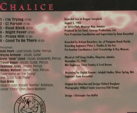 Chalice: Live At Reggae Sunsplash(83),FS-new, Night & Day(NDCD 004), D, 1994 - CD - 94574 - 10,00 Euro