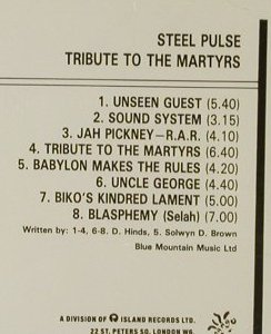 Steel Pulse: Tribute To The Martyrs, Island (846 566-2), D, 1979 Typ: CD Best.-Nr.: 95261 Preis: 10,00 Euro