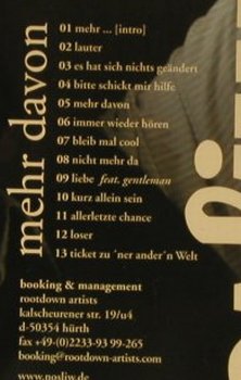 Nosliw: Mehr Davon, Rootdown Records, D, 2007 Typ: CD Best.-Nr.: 97661 Preis: 10,00 Euro