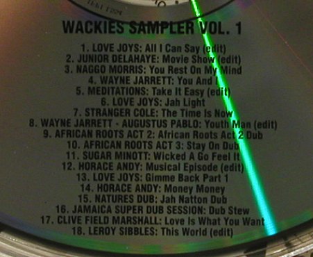 V.A.Wackies Sampler Vol.1: 18 Tr., Digi, Wackies (S-01),  Typ: CD Best.-Nr.: 98598 Preis: 10,00 Euro