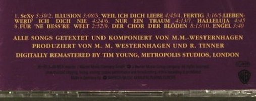 Westernhagen: Halleluja, remastered, WB, D, 1998 Typ: CD Best.-Nr.: 50768 Preis: 5,00 Euro