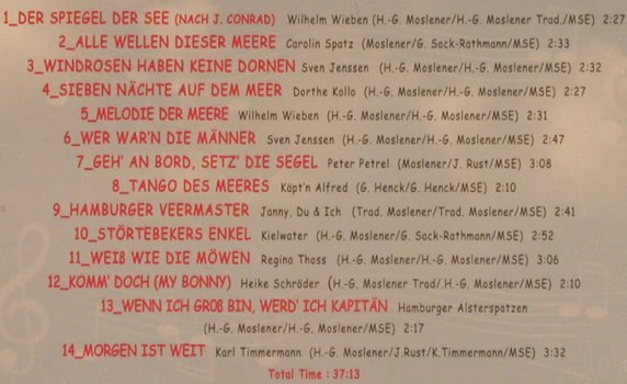 V.A.Über die Meere und Ozeane: Wilhelm Wieben...K.Timmermann, MSE (201989-204), , 2001 Typ: CD Best.-Nr.: 50812 Preis: 3,00 Euro