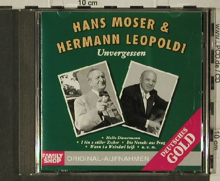 Moser,Hans & Hermann Leopoldi: Unvergessen, woc, Sony(469221 2), , 1992 - CD - 50839 - 4,00 Euro