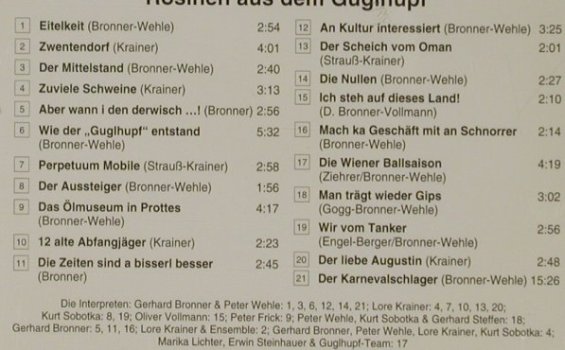 V.A.Rosinen aus dem Guglhupf: Gerhard Bronner,Lore Krainer..., Preiser Records (90447), A, 1978 Typ: CD Best.-Nr.: 50869 Preis: 7,50 Euro