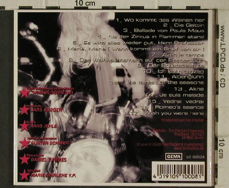 Fischer,Tim: Romeo's Seance, Digi, 17Tr., T.Fischer(4019109100081), D, 00 - CD - 51112 - 5,00 Euro