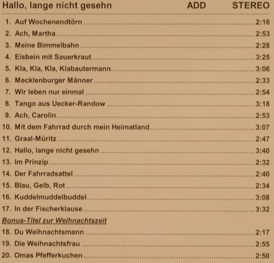 Enzmann,Enzi: Hallo, lange nicht gesehen, Arminia(AMG 63-5224-2), D, 1998 - CD - 51144 - 7,50 Euro