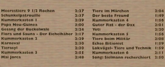 Hoheneder,Till: Prof.Dr.Till Sielmann, Lawine, D, 2000 Typ: CD Best.-Nr.: 51250 Preis: 4,00 Euro