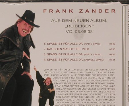 Zander,Frank: Spass ist für alle da! *3+1, Da Music(), D,  - CD5inch - 51278 - 2,50 Euro