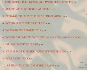 Berg,Andrea: Gefühle, 10 Tr., White Records(28664 2), EU, 1995 - CD - 51503 - 5,00 Euro