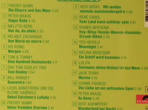 V.A.Das Waren Schlager: 1959/1960, 20 Tr., Polydor(525 318-2), D,  - CD - 52753 - 5,00 Euro